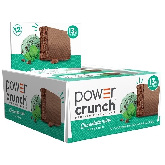 Power Crunch Protein Wafer Bars Chocolate Mint 1.4 oz 12ct