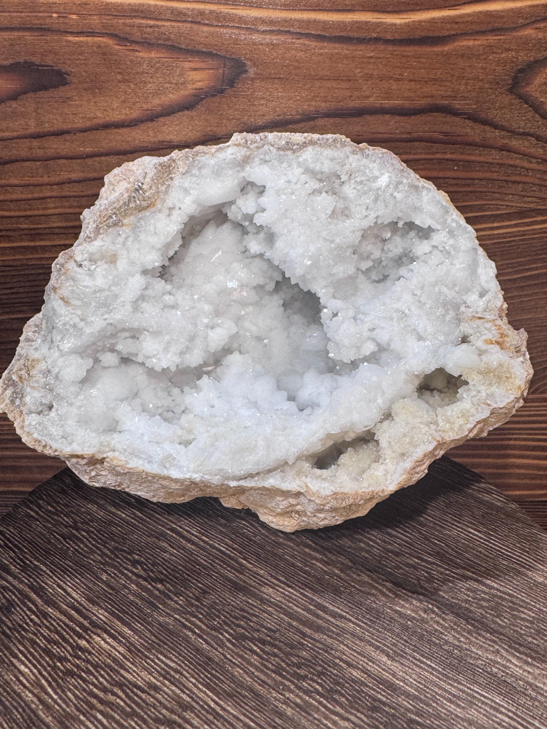 White Calcite Geode