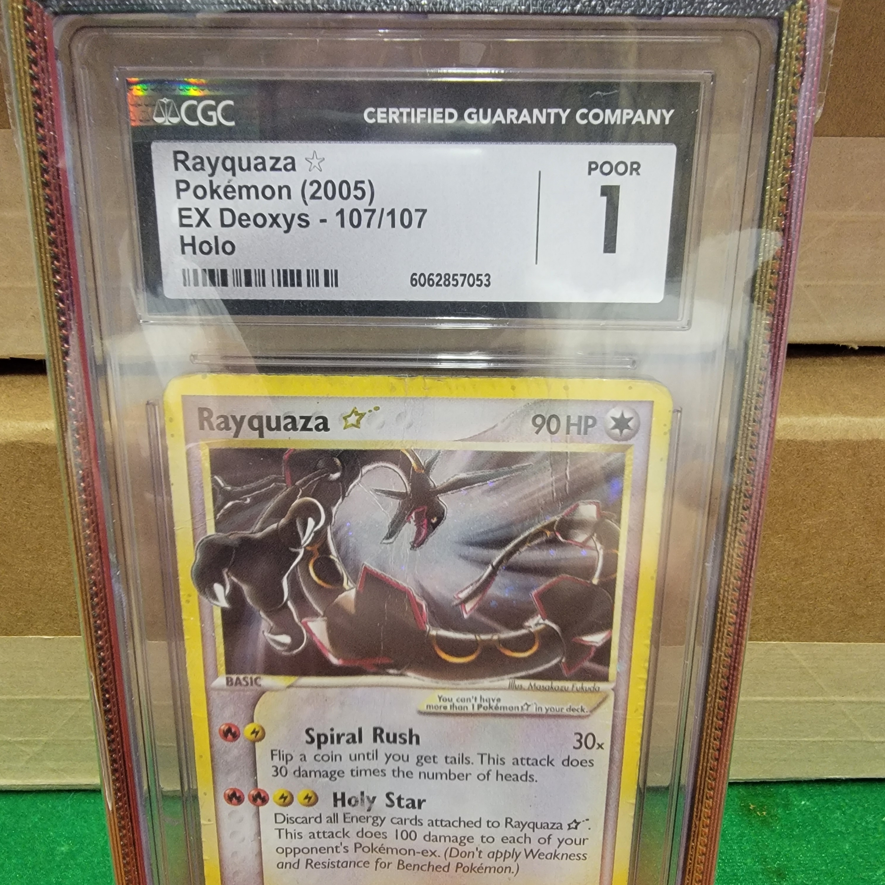 CGC 1 Gold Star Rayquaza Graded Card