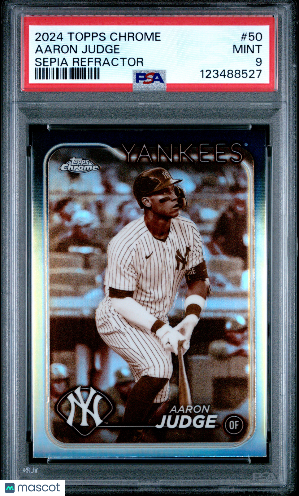 2024 Topps Chrome Aaron Judge Sepia Refractor PSA 9