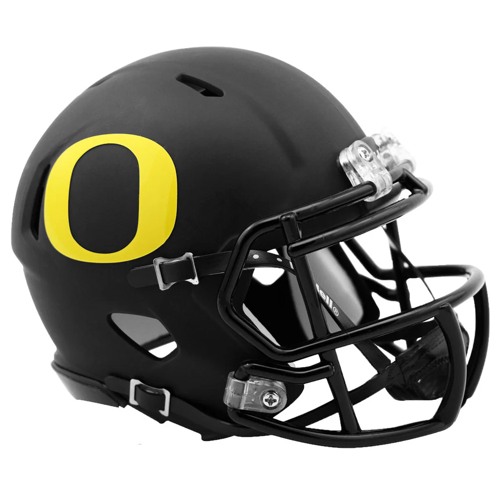 Oregon Ducks Matte Black Riddell Speed Mini Helmet