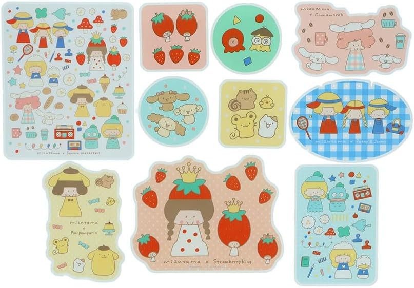 サンスター文具 mizutama サンリオキャラクターズ グッズ ステッカーセット ケース入り ブルー S8818410 キャラクターシール サムネイル2