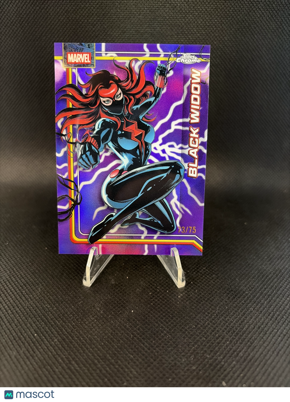 2026 Topps Chrome Marvel Black Widow Purple Lightning /75 #016