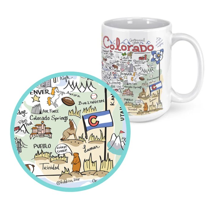 Colorado Map Mug by Fish Kiss