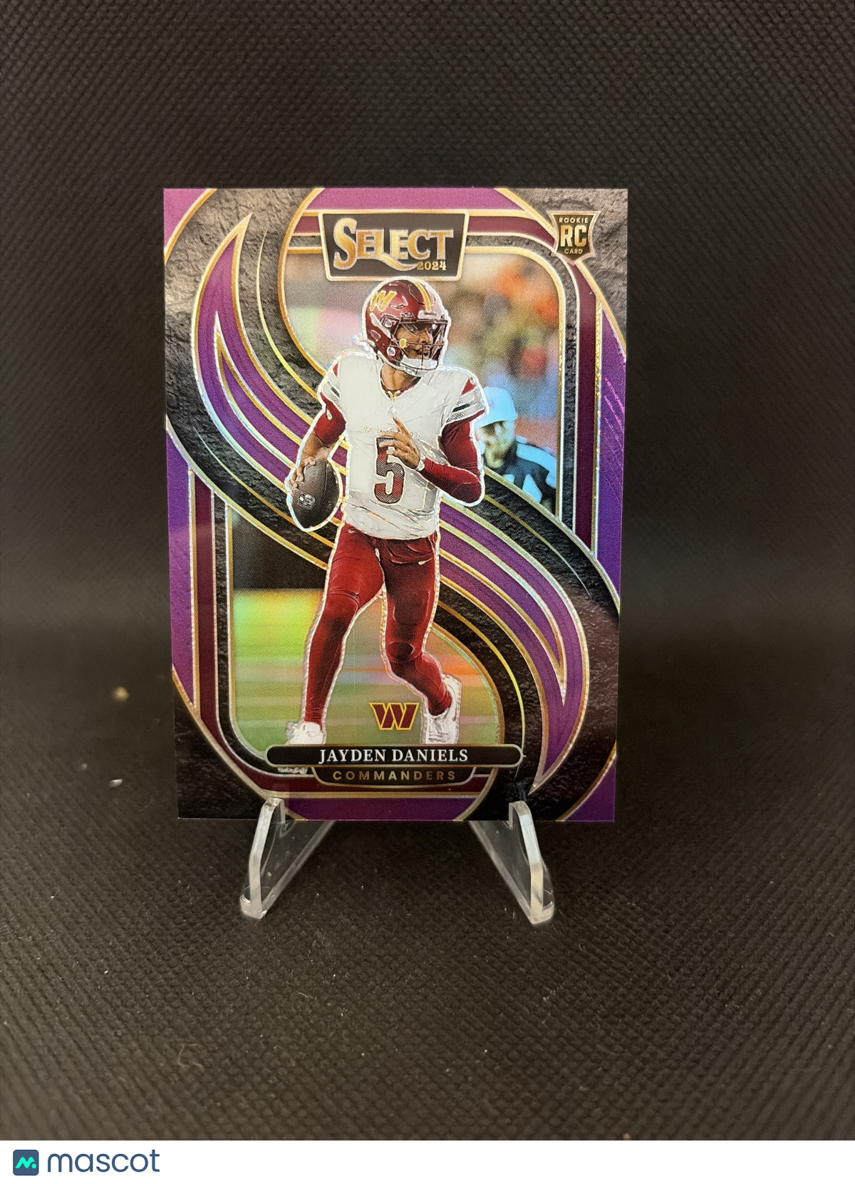 2024 Panini Select Football Premier Level Jayden Daniels #112 Purple /75 RC