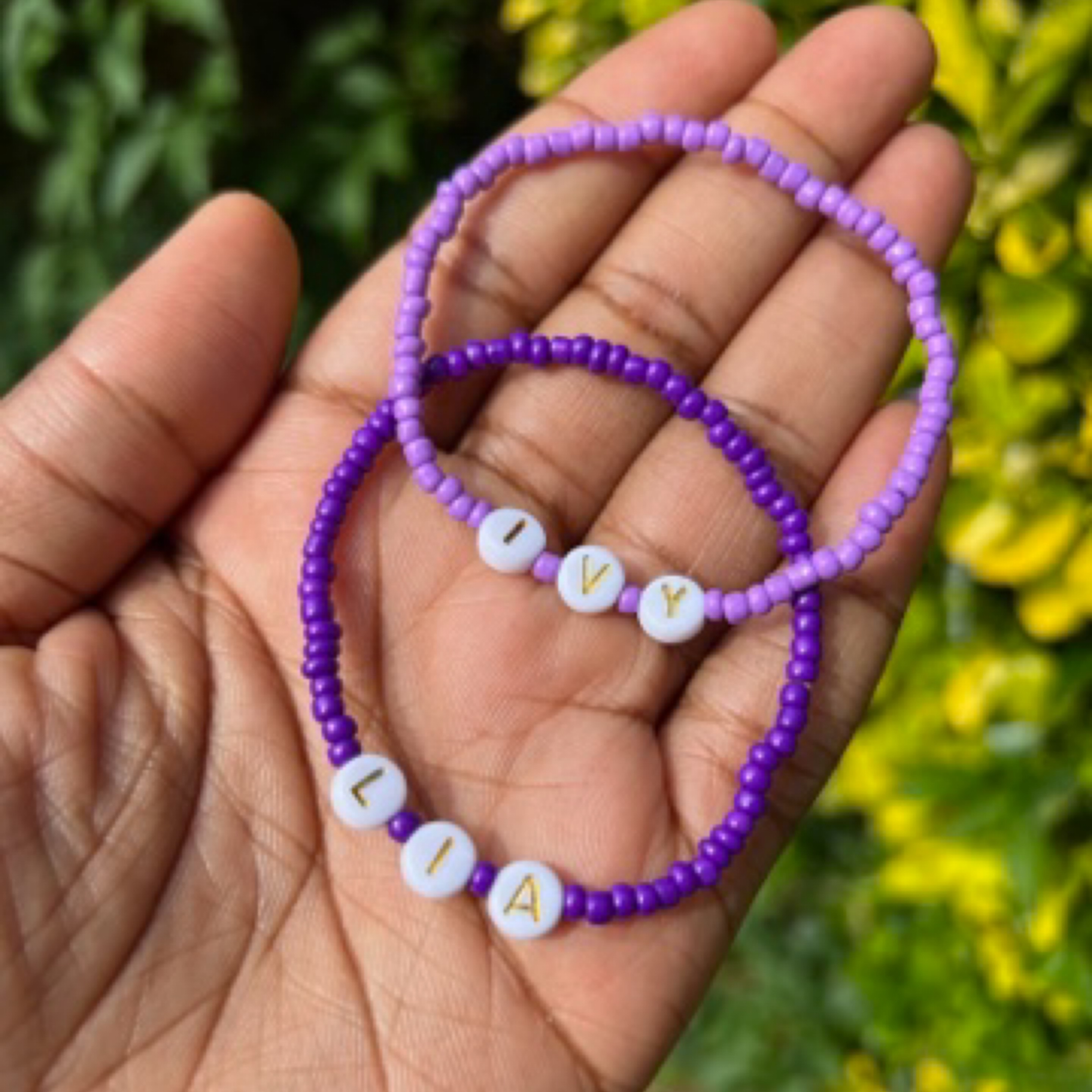 Purple/Lilac Seed Bead Bracelet