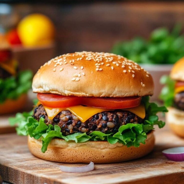 Plant-based Double Cheese Burger
