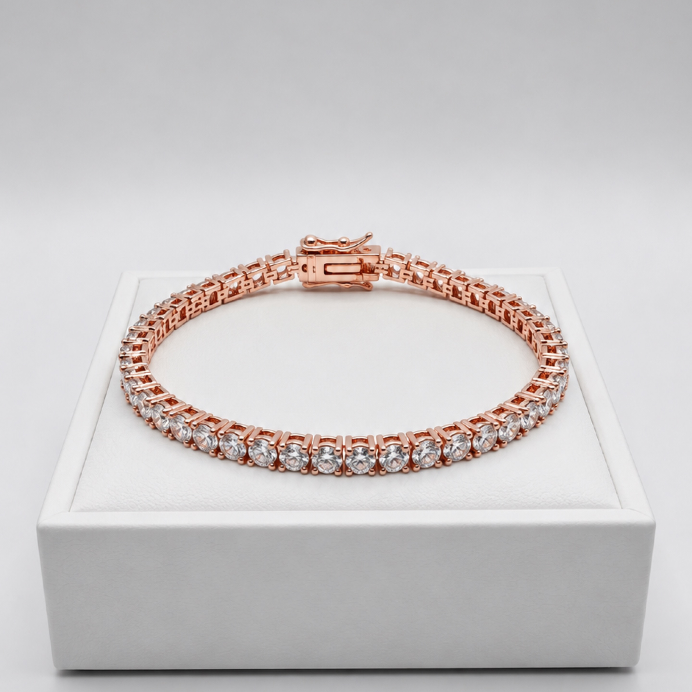 8” Rose Gold Tennis Bracelet 