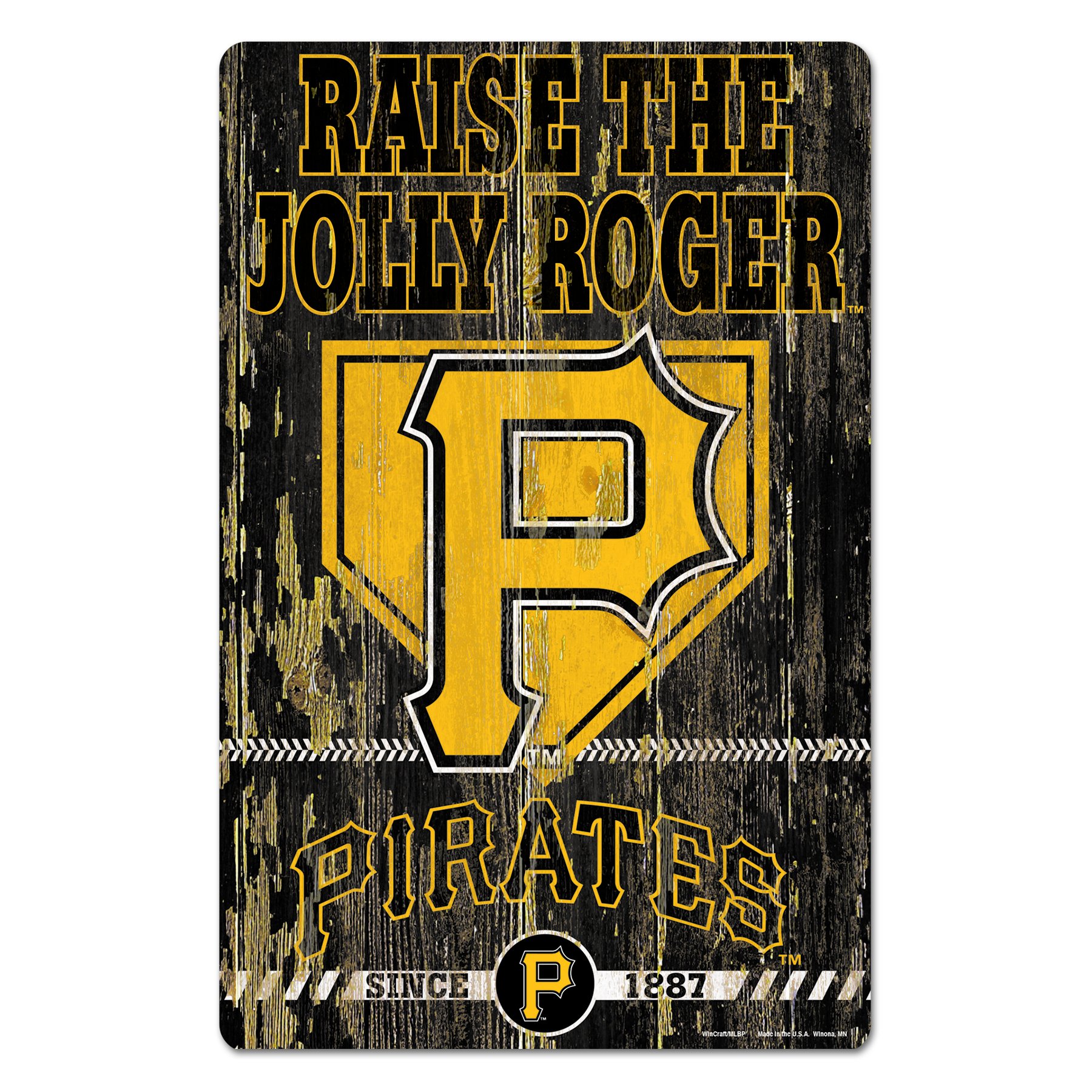 Pittsburgh Pirates Wood Slogan Sign 11x17"