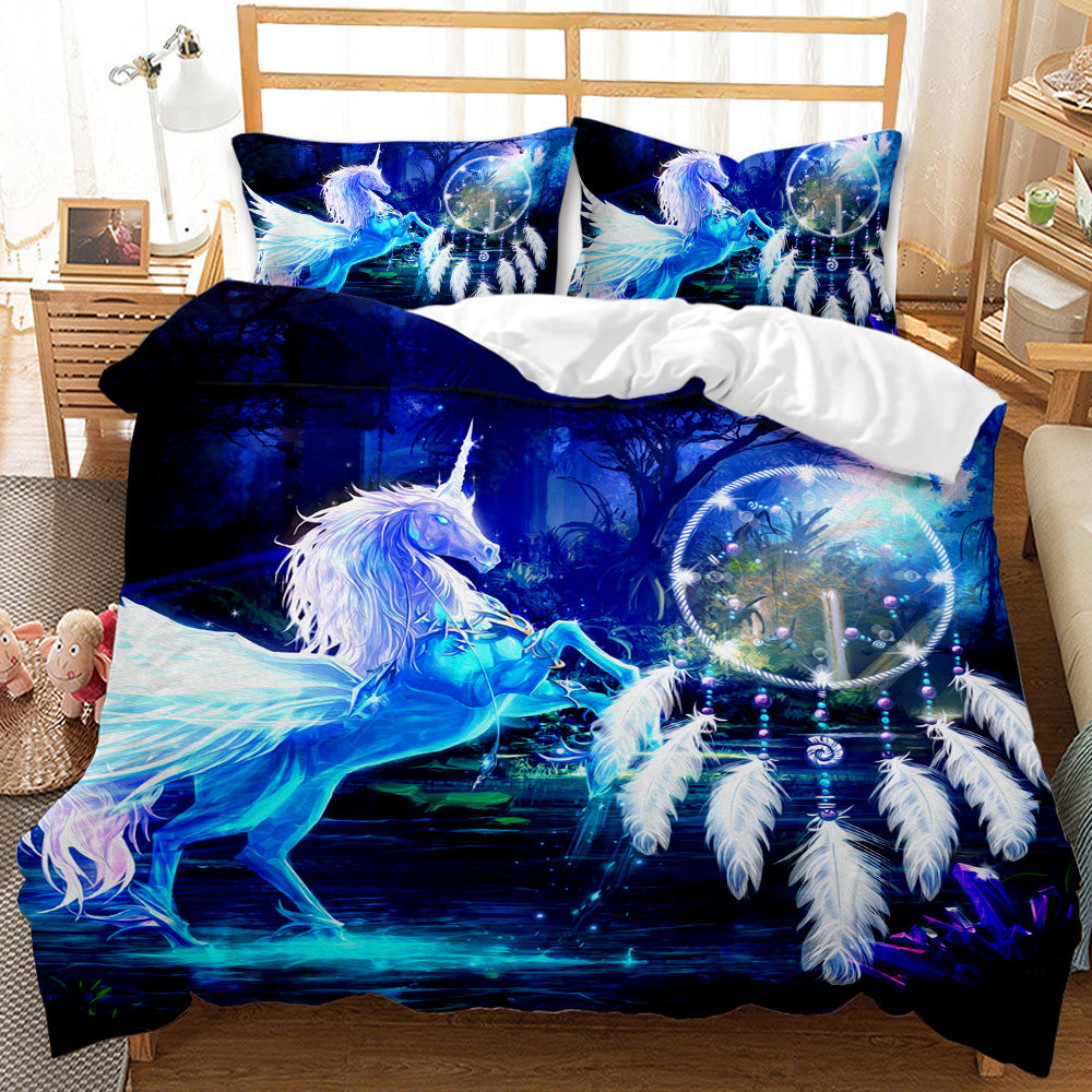 Mystical Unicorn Fantasy Dream Quilt Set