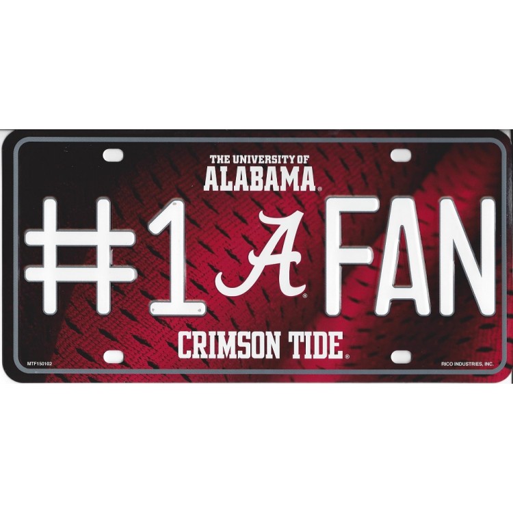 Alabama Crimson Tide #1 Fan License Plate