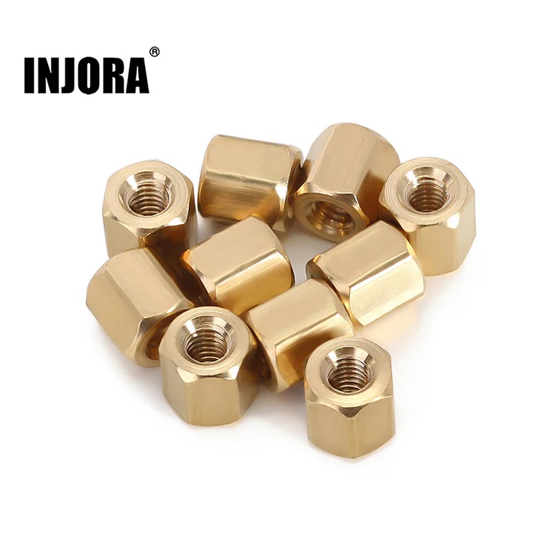 10pcs M2 5x5mm Brass Hex Long Nuts For Trx4m