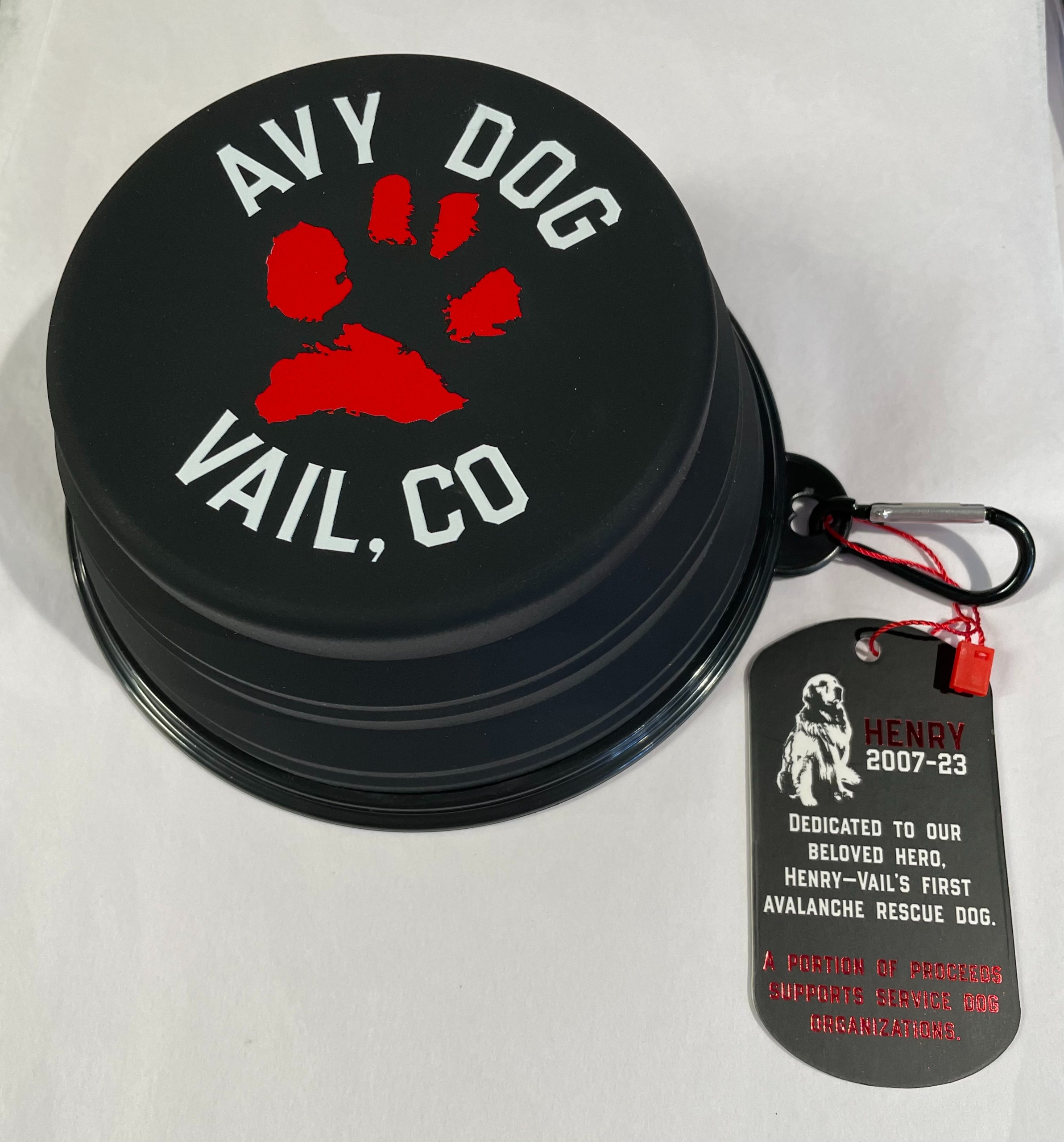 Avy Dog Black Silicone Dog Bowl