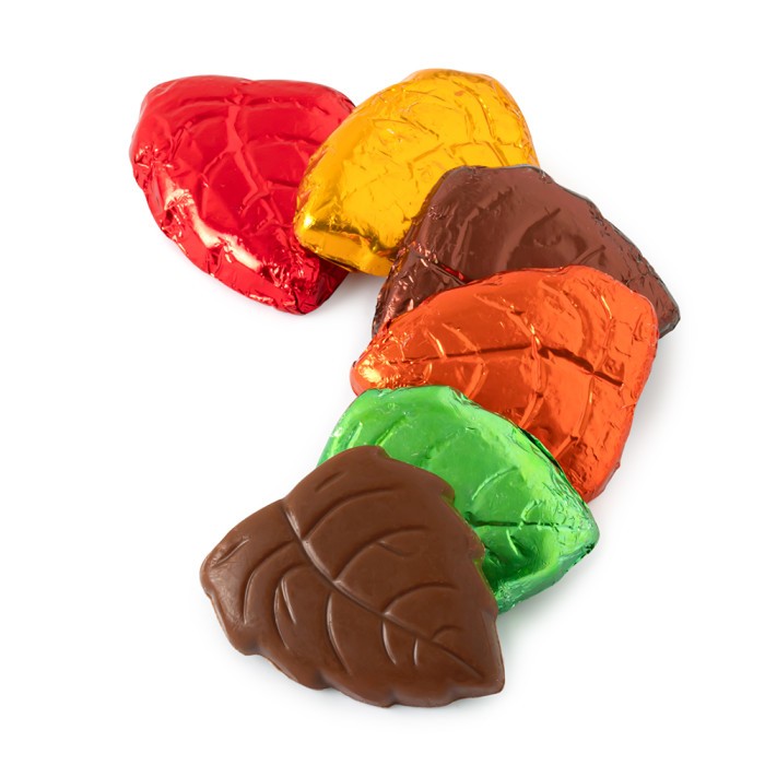 Madelaine Milk Chocolate Foiled Fall Leaves 5lb