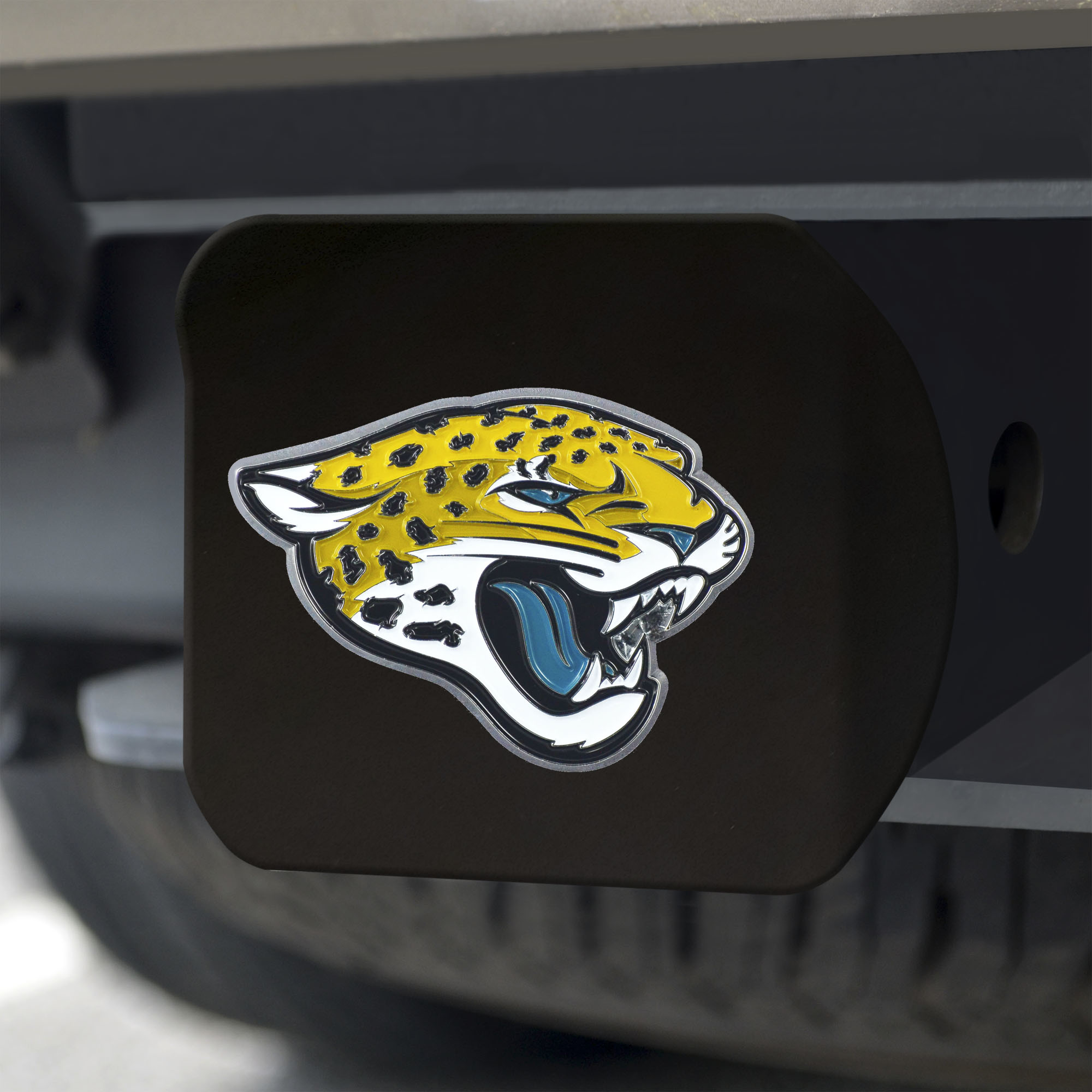 Jacksonville Jaguars Black Chrome Hitch Cover