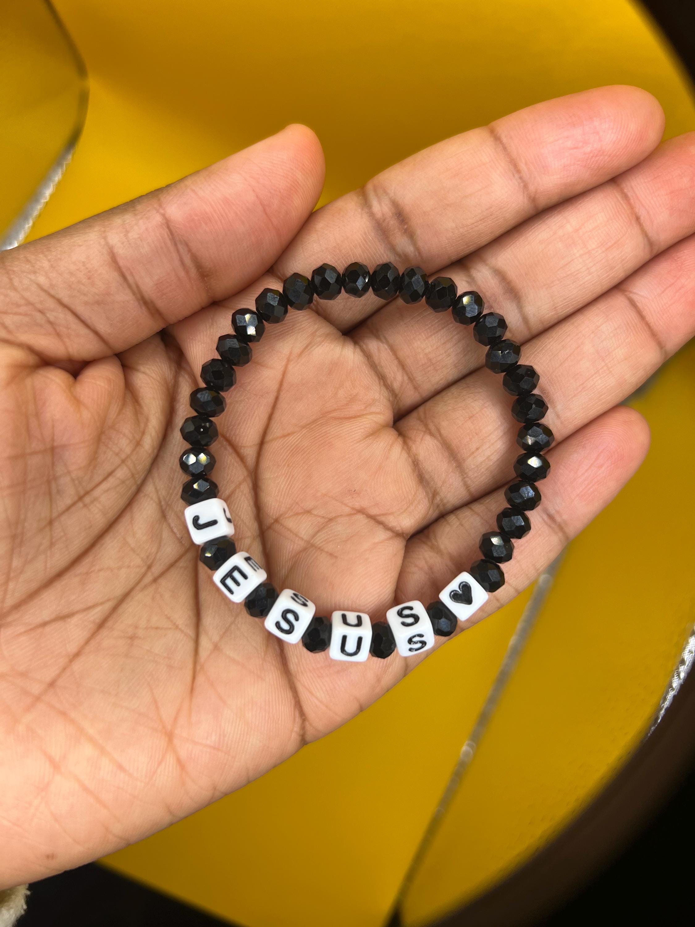 Personalized Christian Beaded Bracelet – Scripture Verse Jewelry view 4