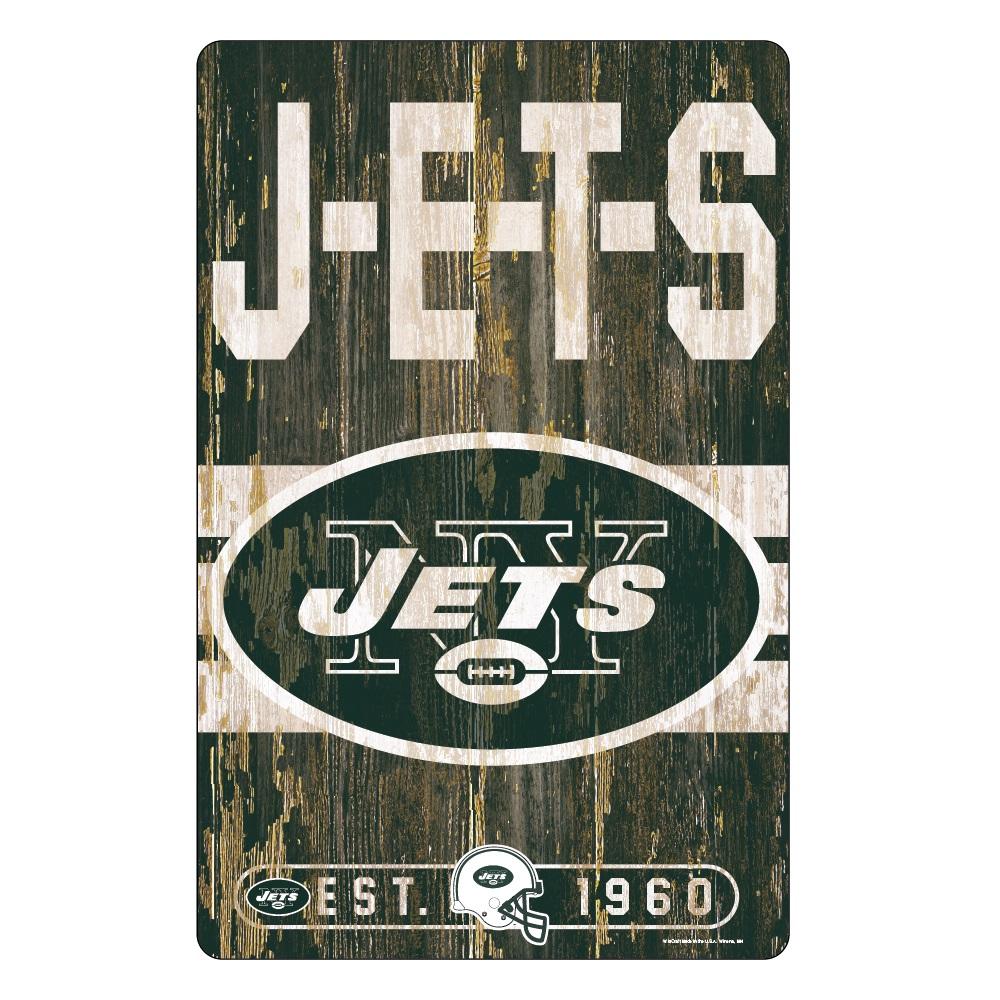 New York Jets Wood Slogan Sign 11x17"