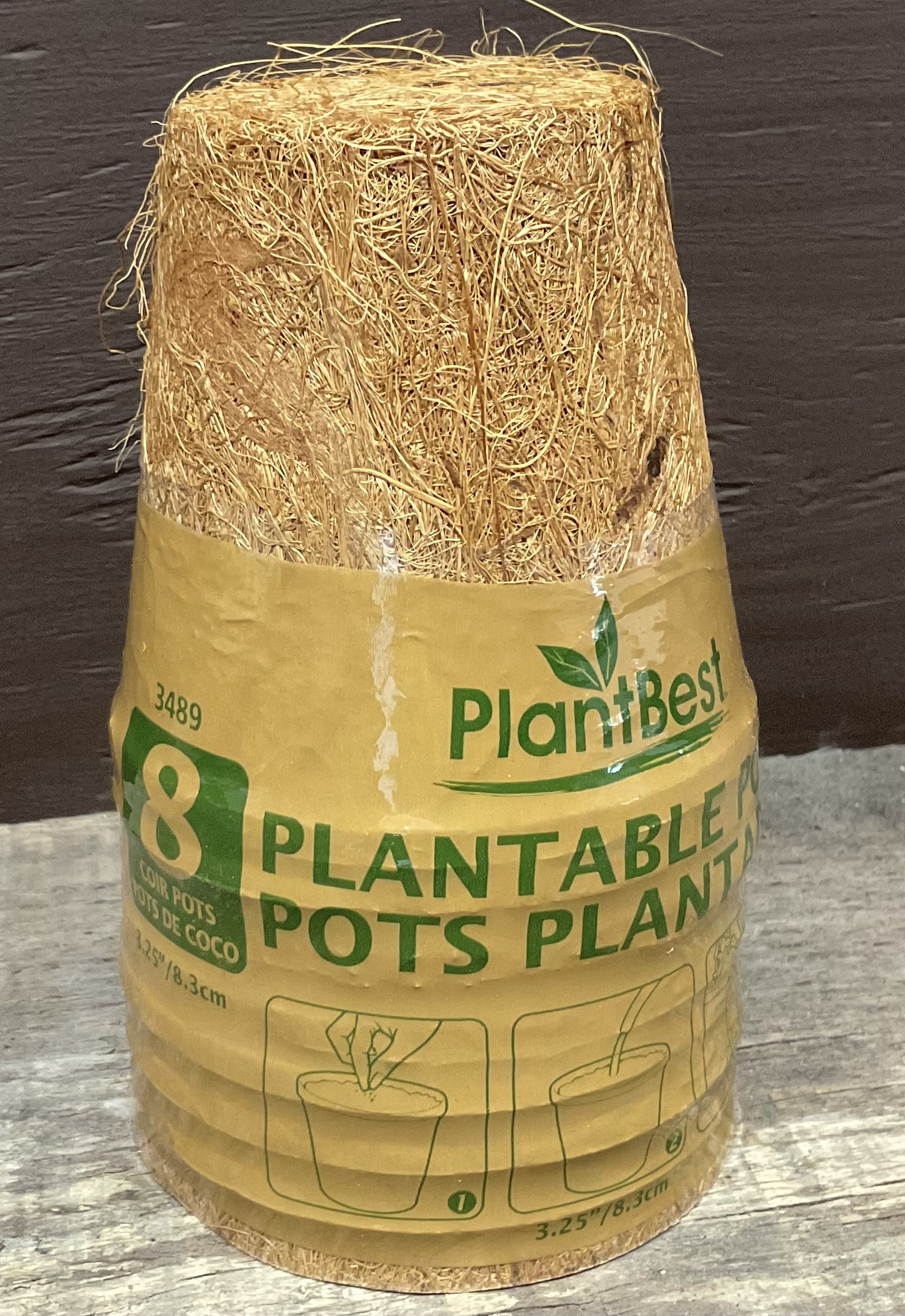 PlantBest 8 Coir Plantable Pots, 3.25” Medium