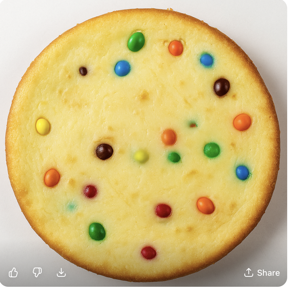 9" M&M Cheesecake