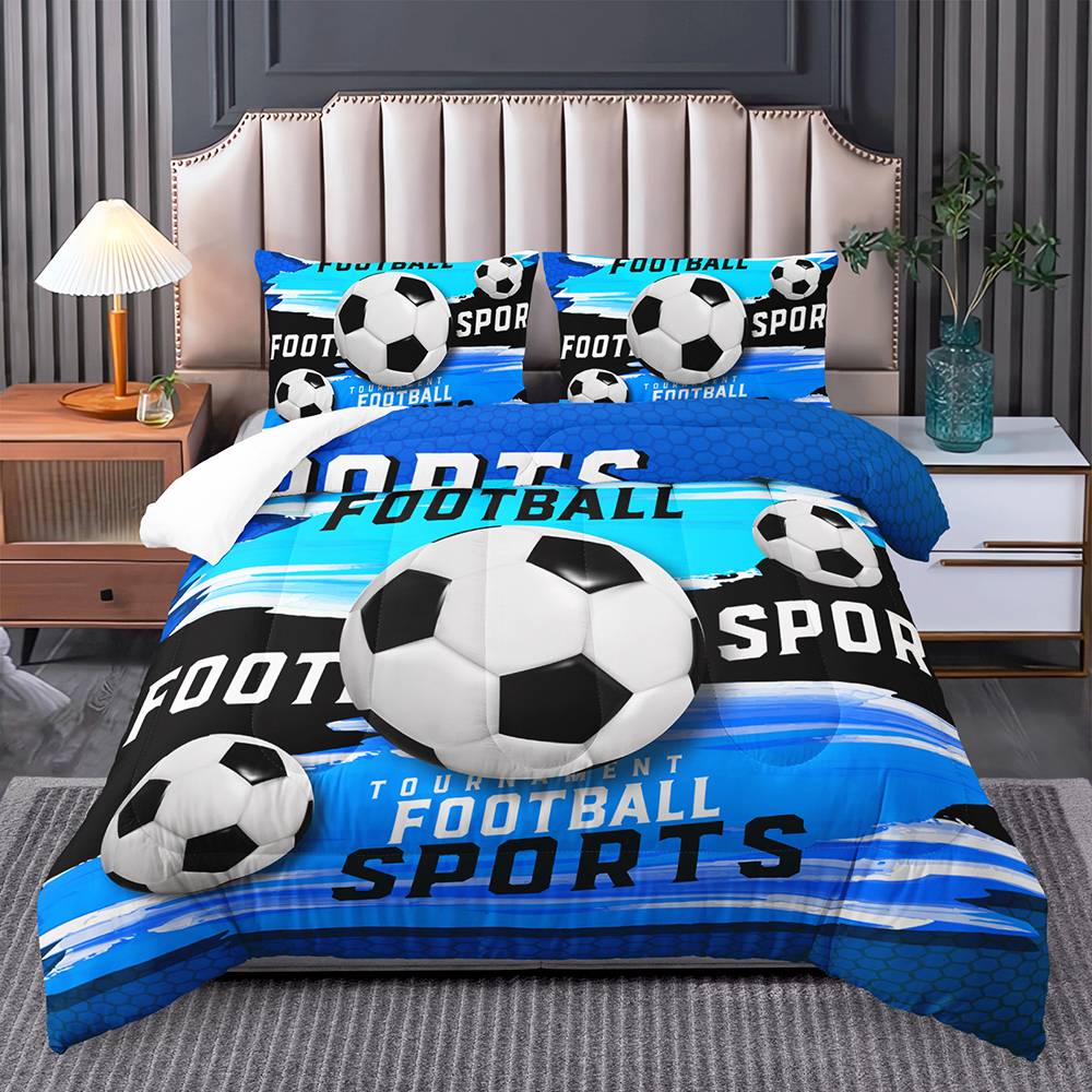 Soccer Frenzy Sports Quilt Cover Set