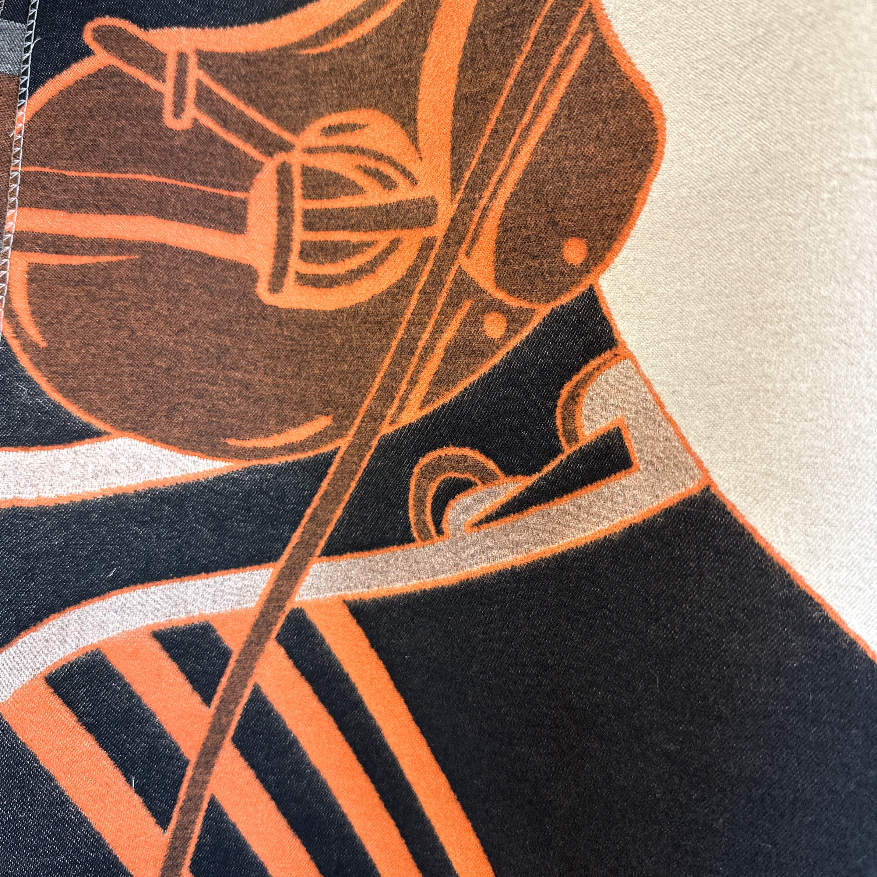 Equestrian Wrap-Black Orange