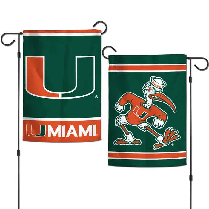 Miami Hurricanes 2-Sided Garden Flag 12.5x18"
