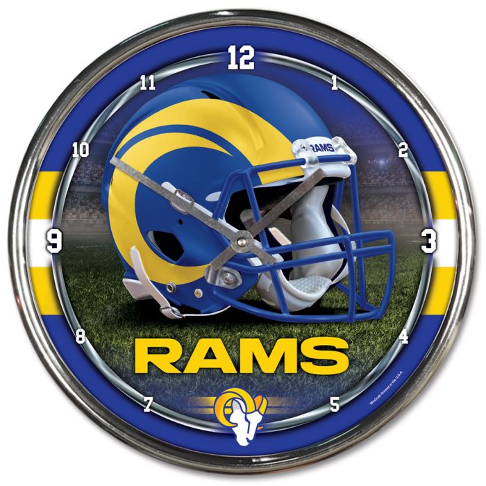 Los Angeles Rams Round Chrome Wall Clock