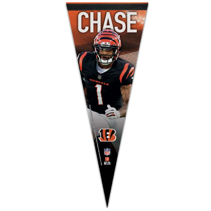 Cincinnati Bengals Ja'Marr Chase Premium Pennant 12x30"