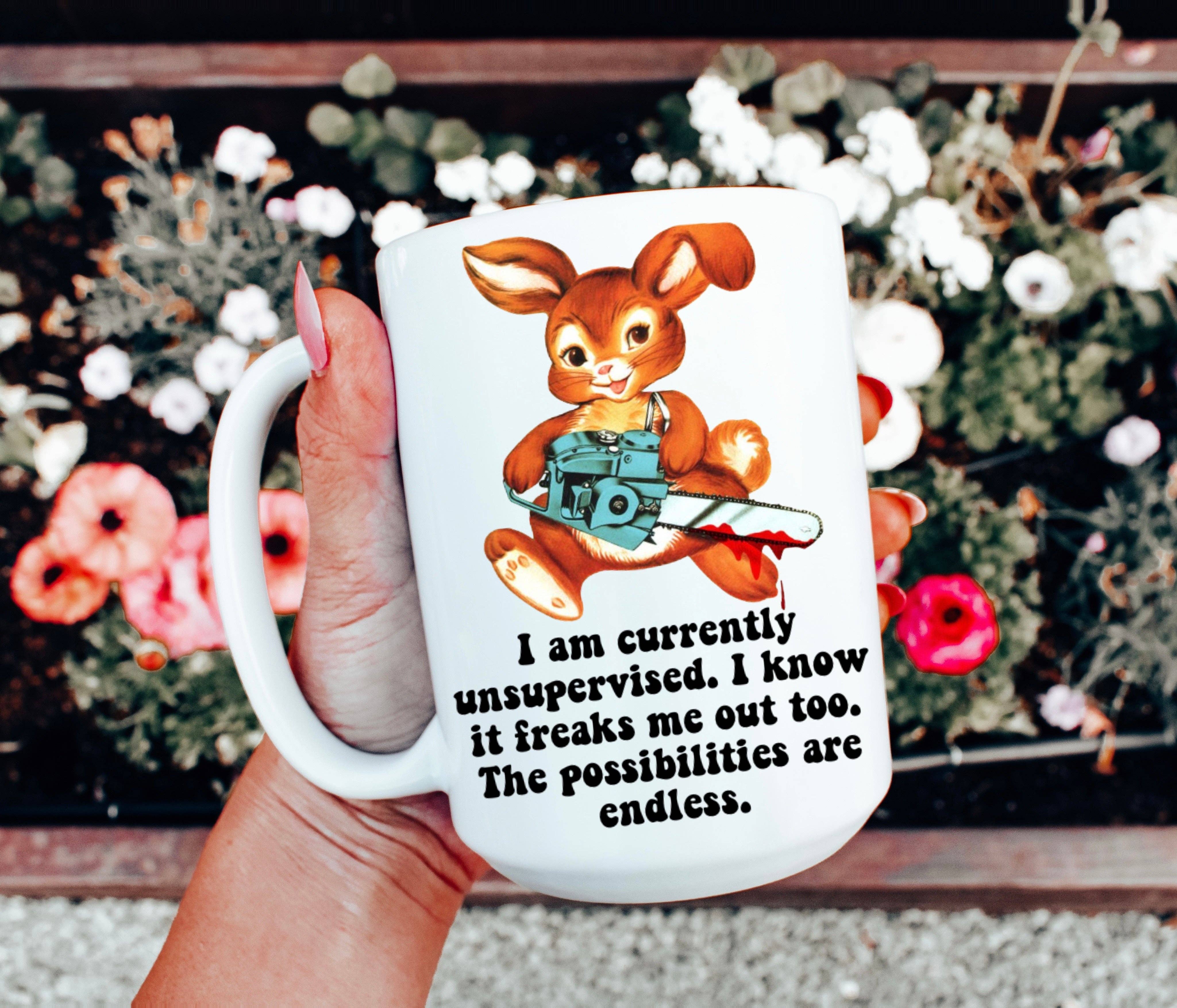 Ace the Pitmatian Co - Currently Unsupervised Mug: 11 oz
