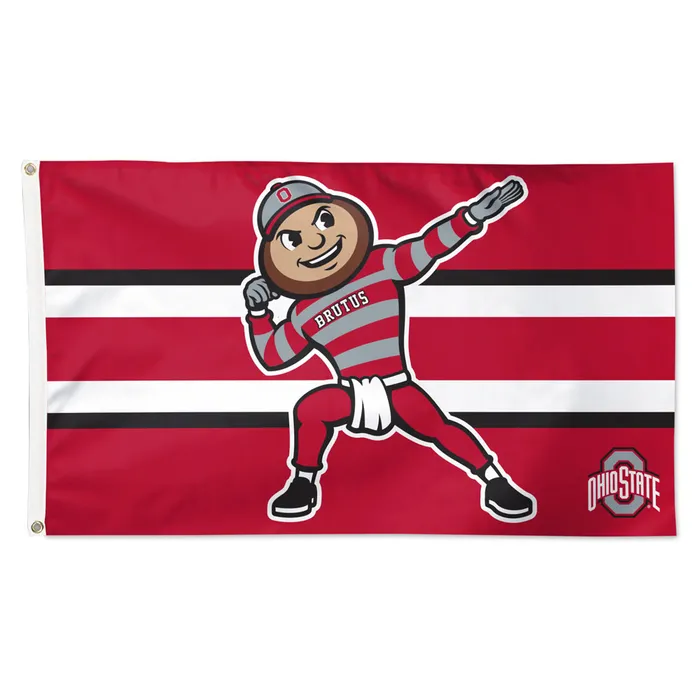 Ohio State Buckeyes Deluxe Pointing Brutus Flag 3x5'