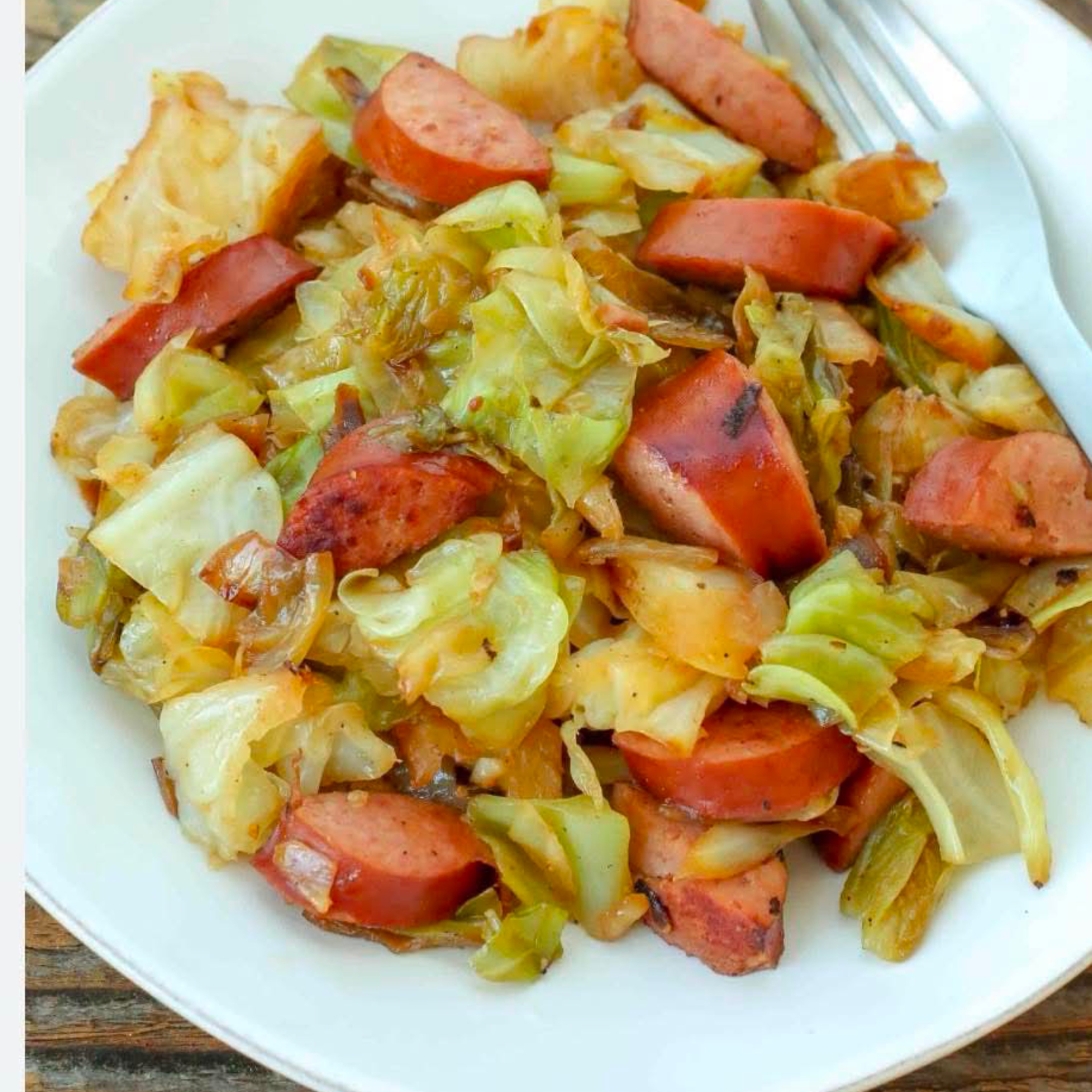 Cabbage W/Beef Sausage