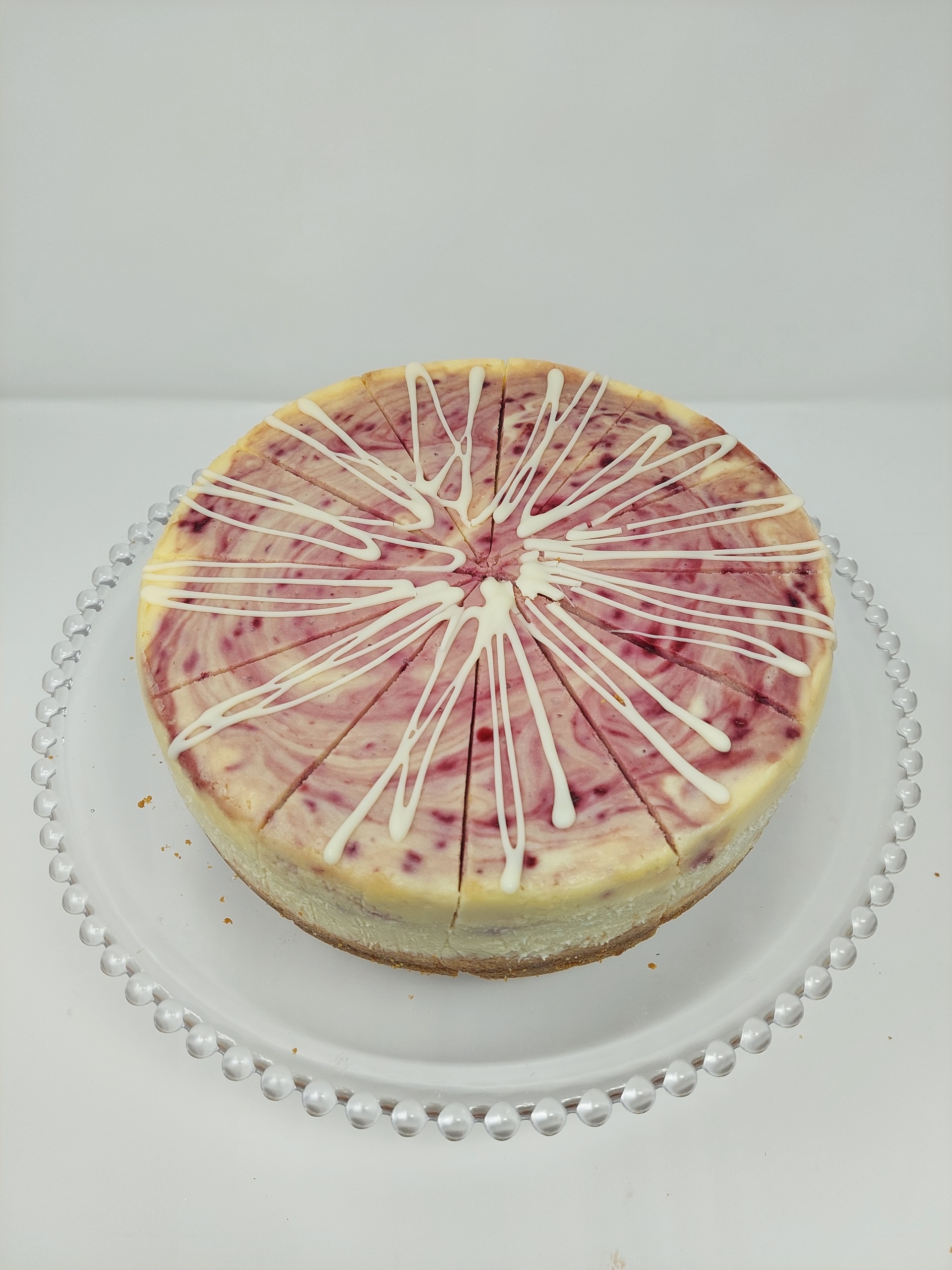 9 Inch Raspberry White Chocolate Cheesecake