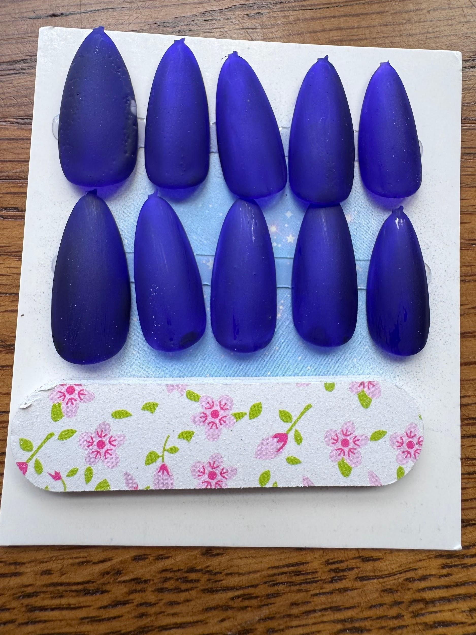 Mysterious Purple hand-painted nail set
