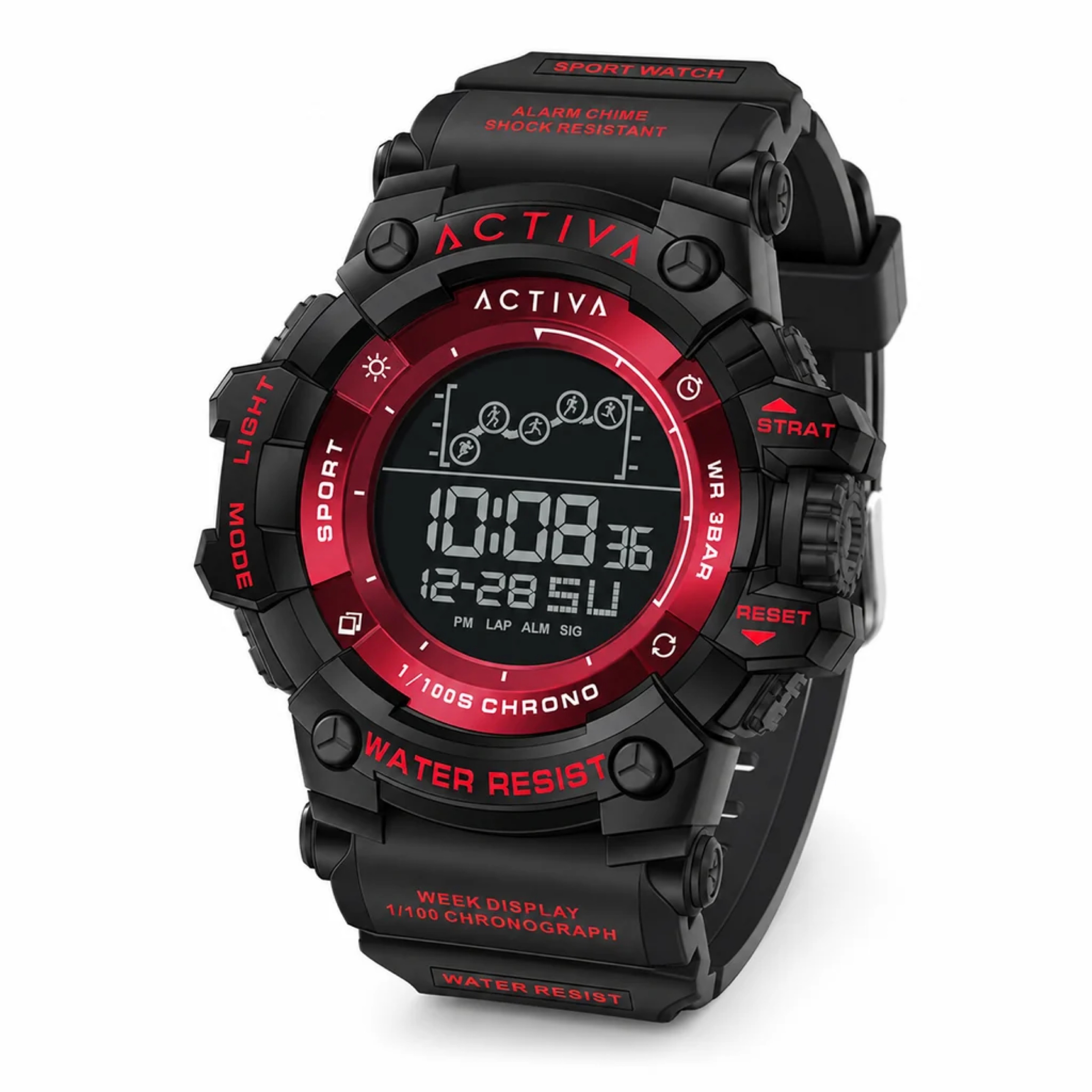 Invicta / Activa Summit Digital Watch - 50mm ( Black / Metallic Red)