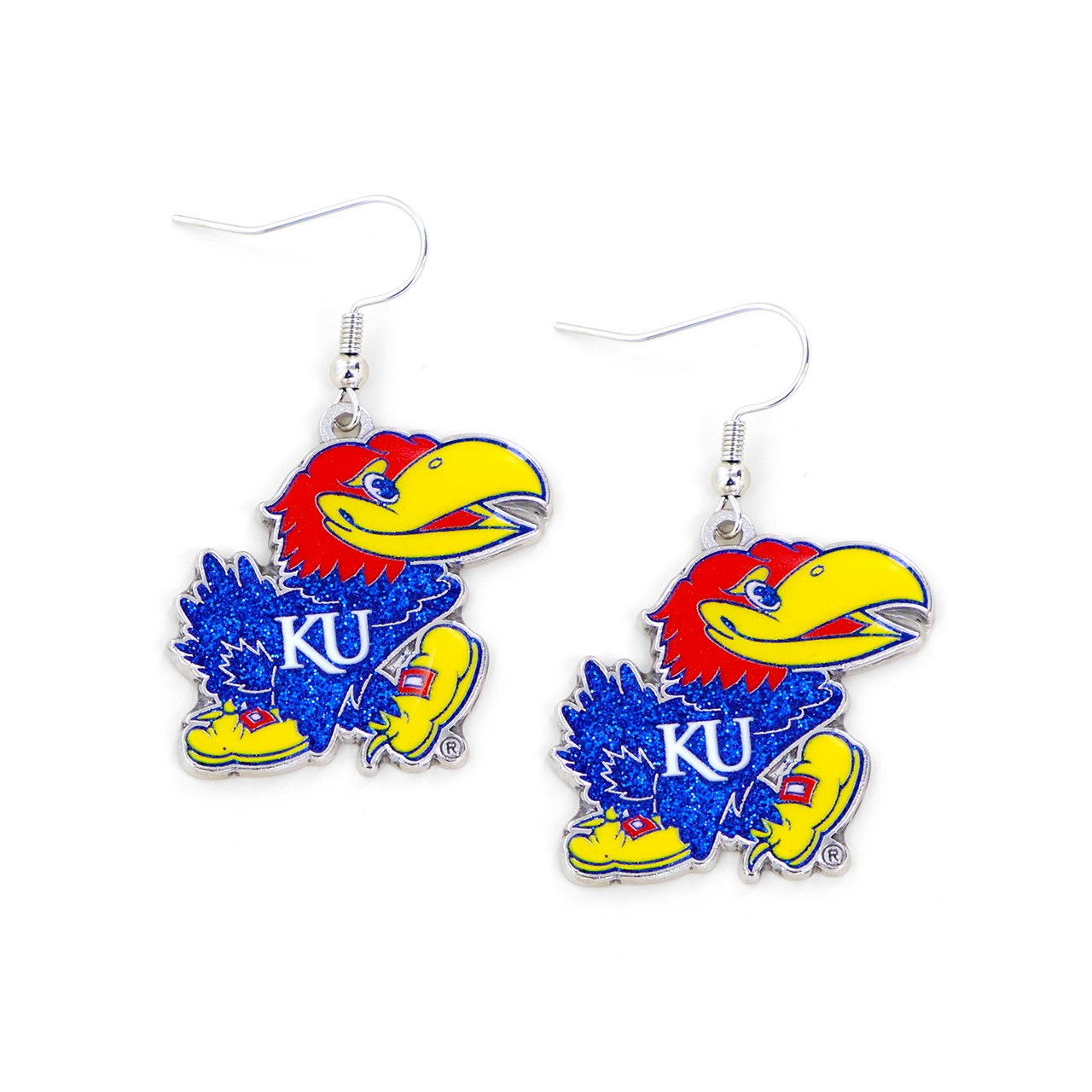 Kansas Jayhawks Glitter Dazzle Earrings