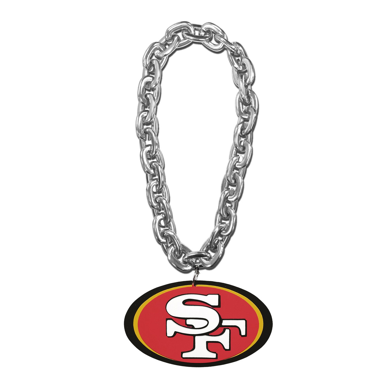 San Francisco 49ers Silver Fan Chain