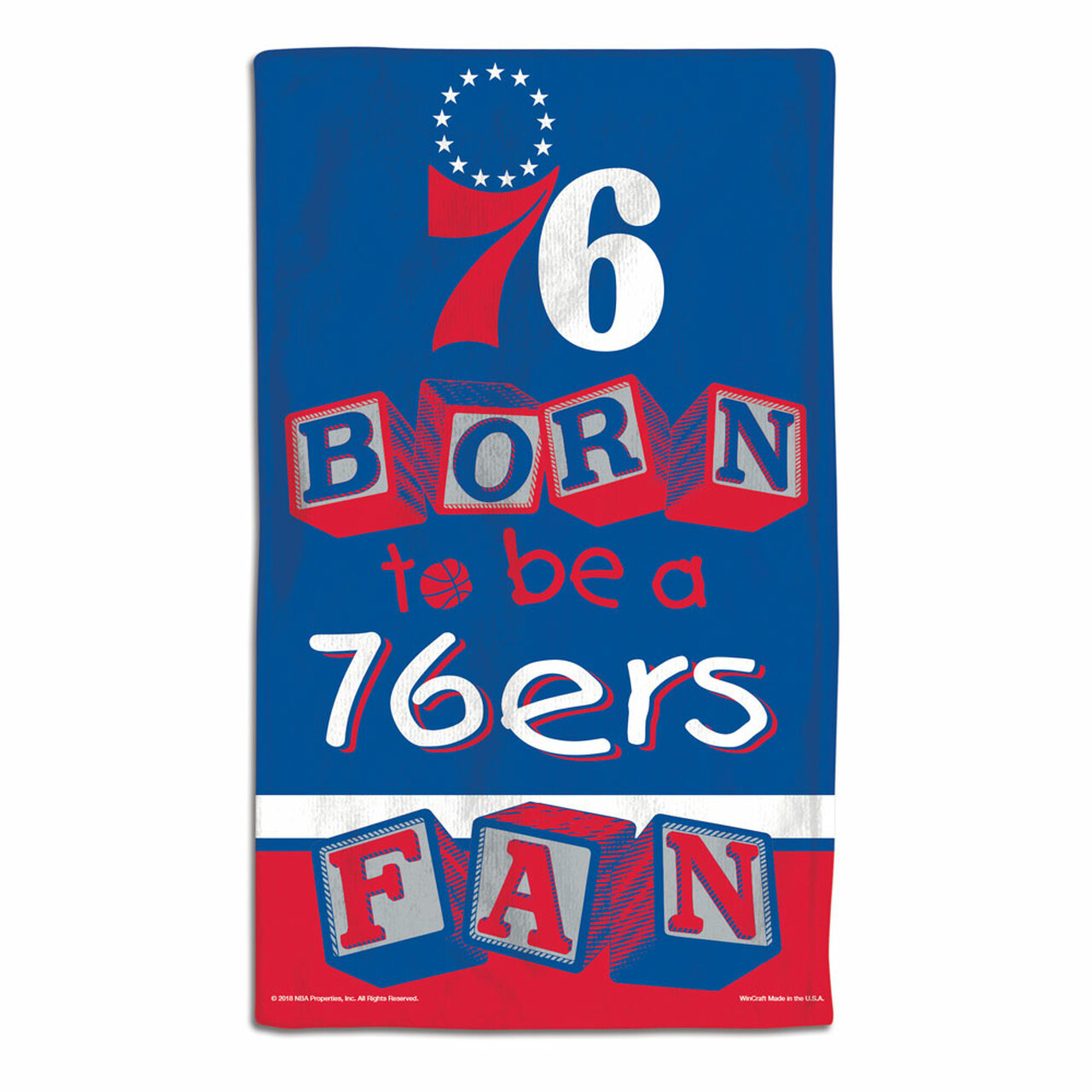 Philadelphia 76ers Baby Burp Cloth 10x17"