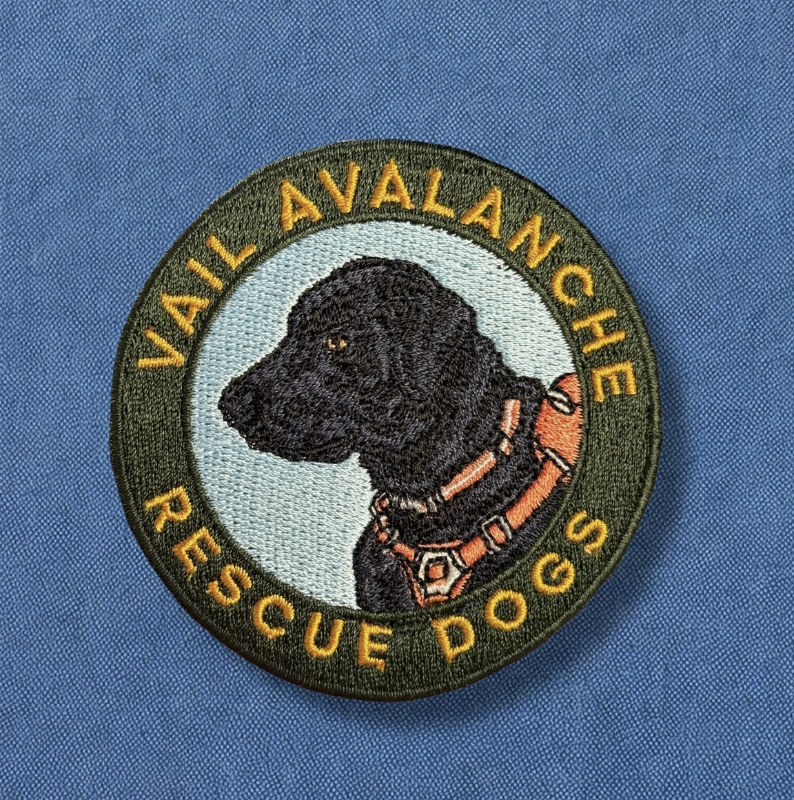 Vail Avalanche Rescue Dogs Patch Black Lab