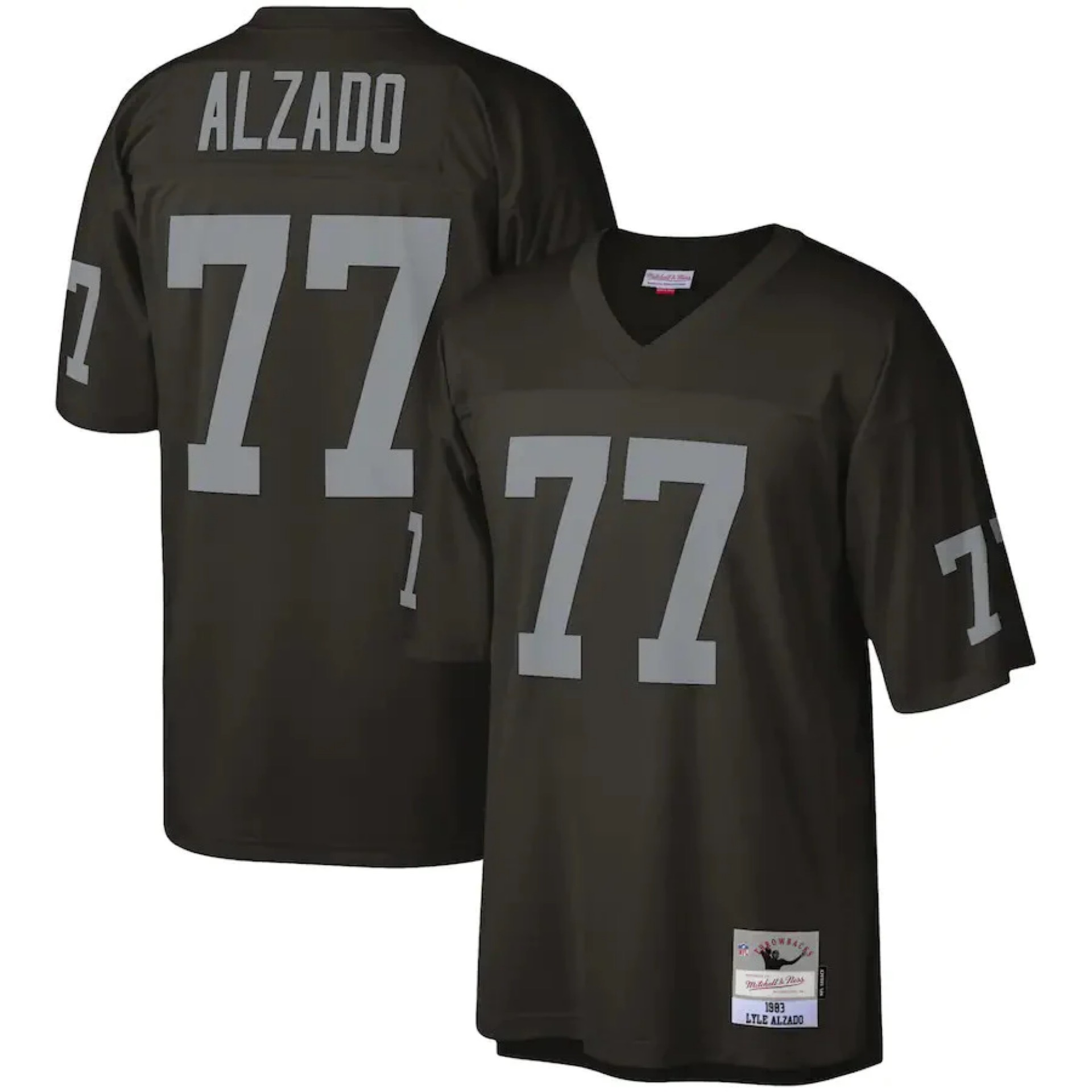 Oakland Raiders Lyle Alzado #77 Black Mitchell and Ness Jersey