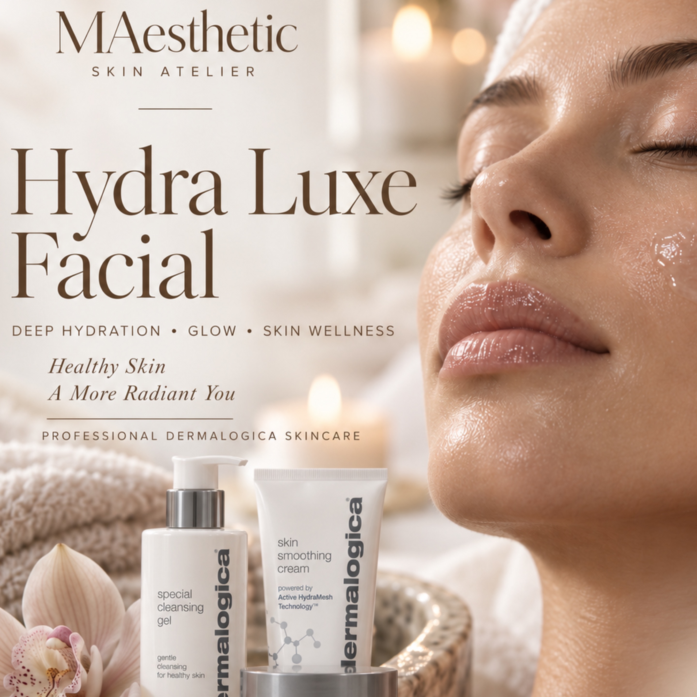 Hydra Luxe Facial treatment in Calgary at MAesthetics Skin Atelier