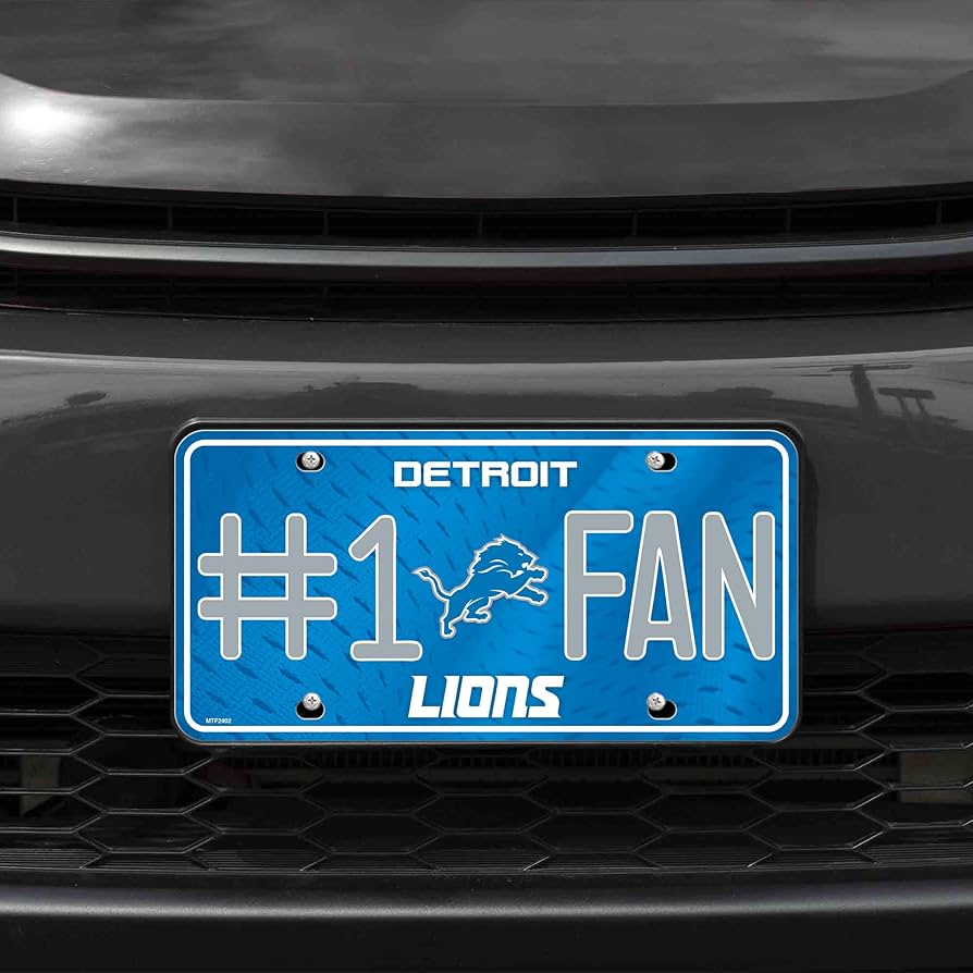 Detroit Lions #1 Fan License Plate