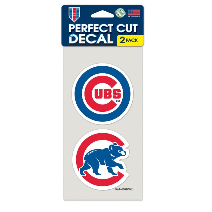 Chicago Cubs Perfect Cut Decals 2 pack
