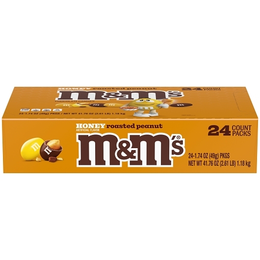 M&M's Honey Roasted Peanut Chocolate Candy 1.74oz 24ct