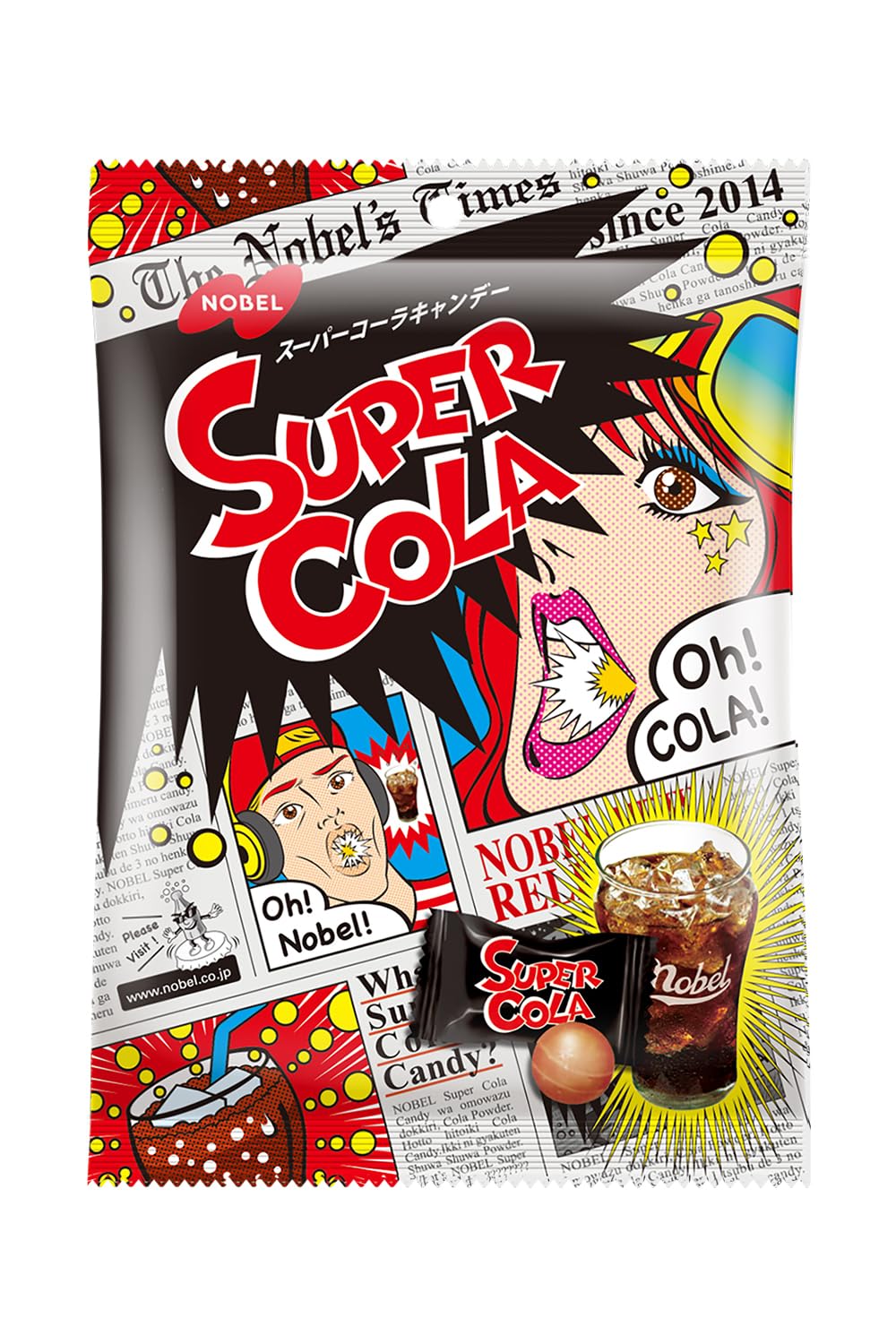 Nobel Japan Super Sour Sweet Cola Candy 2.81 oz 6 ct