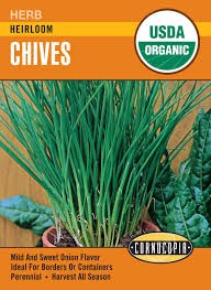 Heirloom Chives Seed Pack, Organic