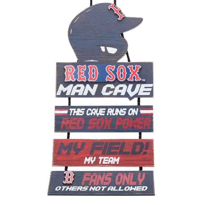 Boston Red Sox Wood Tiered Man Cave Sign
