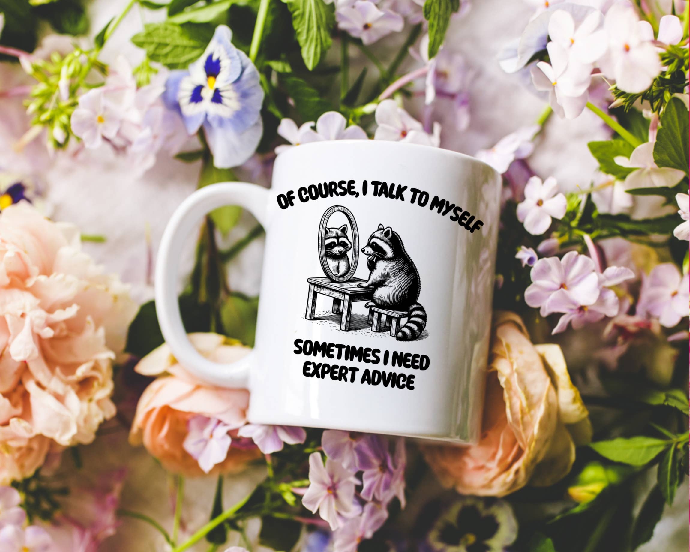Ace the Pitmatian Co - Of Course I Talk to Myself Mug: 15 oz