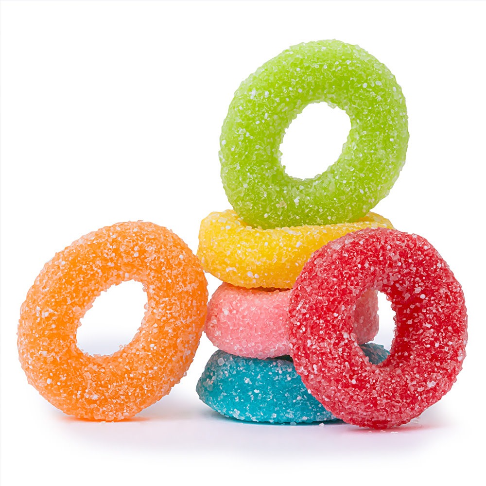 Clever Sour Gummy Neon Loop Rings 5 lb