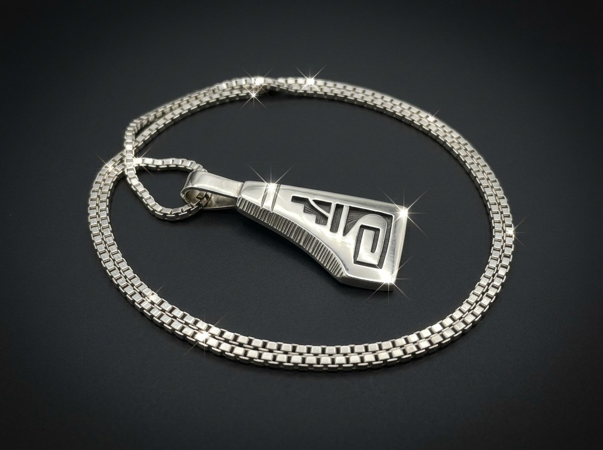 Sterling Silver Pendant - 0.65x1.25 in. #054
