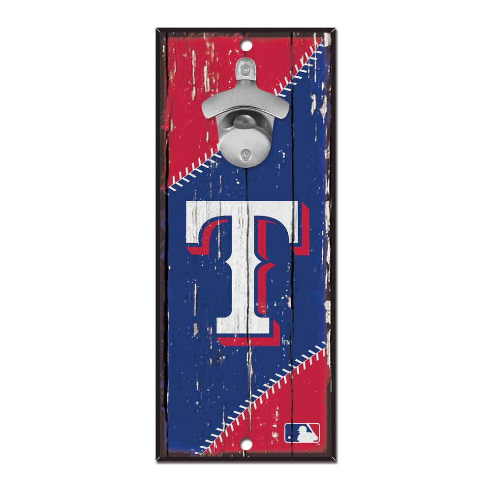 Texas Rangers Wood Bottle Opener 5x11"